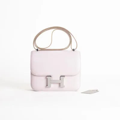 CONSTANCE 18 (MINI) CHEVRE LEATHER ROSE SAKURA WITH PALLADIUM HARDWARE (PHW) - 1