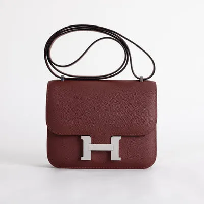 CONSTANCE 18 (MINI) EPSOM LEATHER ROUGE H WITH PALLADIUM HARDWARE (PHW) - 1