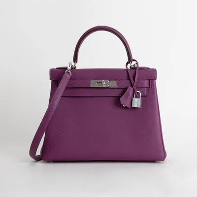 KELLY 28 TOGO LEATHER ANEMONE WITH PALLADIUM HARDWARE (PHW) - 1