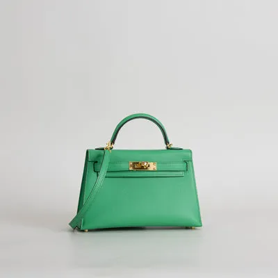 MINI KELLY II (20) EPSOM LEATHER BAMBOO WITH GOLD HARDWARE (GHW) - 2