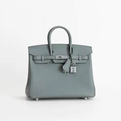 BIRKIN 25 TOGO LEATHER VERT AMANDE WITH PALLADIUM HARDWARE (PHW) - 2