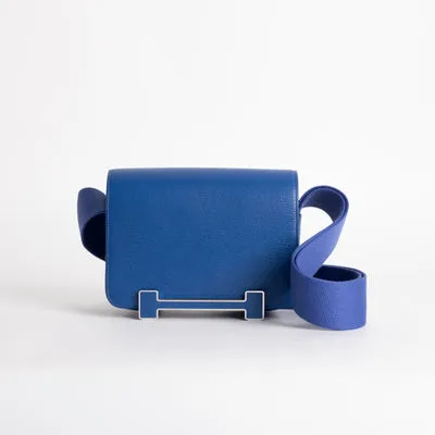 GETA CHEVRE LEATHER BLEU ELECTRIC WITH PALLADIUM HARDWARE (PHW)