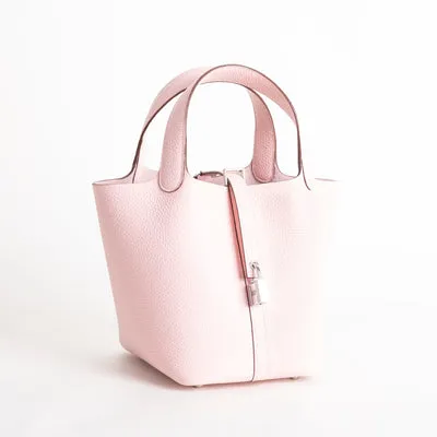 PICOTIN 18 LOCK CLEMENCE LEATHER ROSE SAKURA WITH PALLADIUM HARDWARE (PHW) - 2