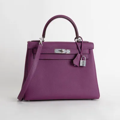 KELLY 28 TOGO LEATHER ANEMONE WITH PALLADIUM HARDWARE (PHW) - 2