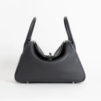 LINDY 30 CLEMENCE LEATHER NOIR (BLACK) WITH PALLADIUM HARDWARE (PHW) - 1
