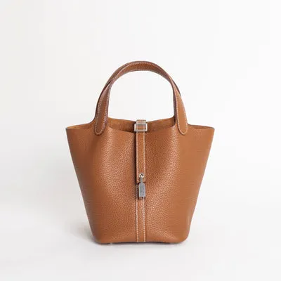 PICOTIN 18 LOCK CLEMENCE LEATHER GOLD WITH PALLADIUM HARDWARE (PHW) - 1