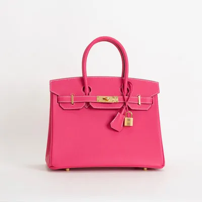 BIRKIN 30 EPSOM LEATHER ROSE TYRIRN WITH GOLD HARDWARE (GHW) - 2