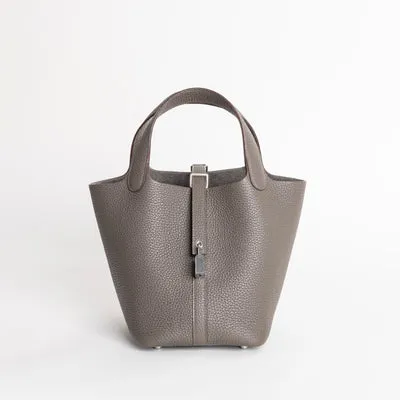 PICOTIN 18 LOCK CLEMENCE LEATHER ETAIN WITH PALLADIUM HARDWARE (PHW) - 1