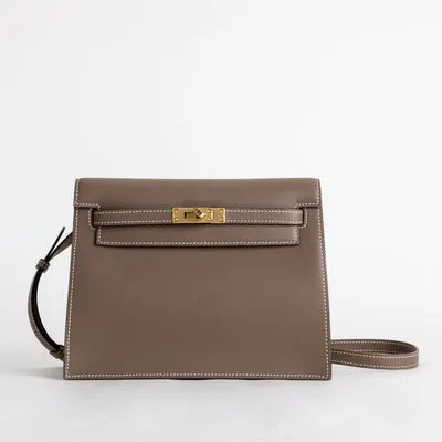 KELLY DANSE SWIFT LEATHER ETOUPE WITH GOLD HARDWARE (GHW) - 1