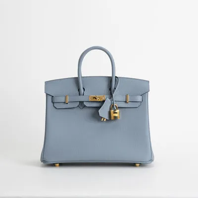BIRKIN 25 TOGO LEATHER BLEU LIN WITH GOLD HARDWARE (GHW) - 1
