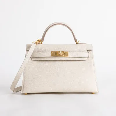 MINI KELLY II (20) EPSOM LEATHER CRAIE WITH GOLD HARDWARE (GHW) - 1