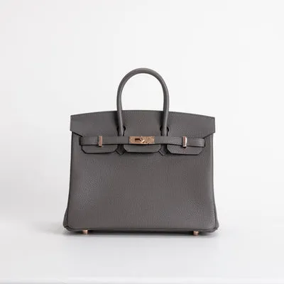 BIRKIN 25 TOGO LEATHER ETAIN WITH ROSE GOLD HARDWARE (RGHW) - 1