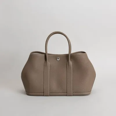 GARDEN PARTY 30 NEGONDA LEATHER ETOUPE WITH PALLADIUM HARDWARE (PHW) - 1