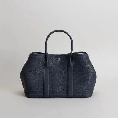 GARDEN PARTY 30 NEGONDA LEATHER BLEU NUIT WITH PALLADIUM HARDWARE (PHW) - 1