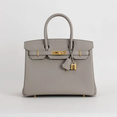 BIRKIN 30 TOGO LEATHER GRIS ASPHALTE WITH GOLD HARDWARE (GHW) - 1