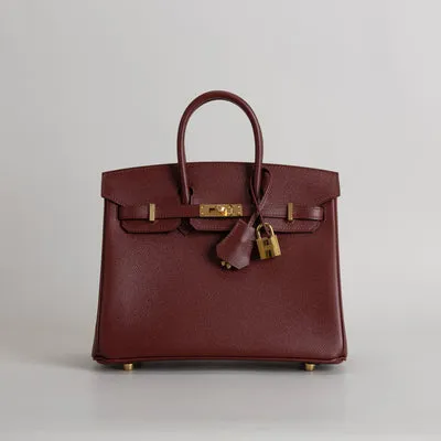 BIRKIN 25 EPSOM LEATHER ROUGE H WITH GOLD HARDWARE (GHW) - 1
