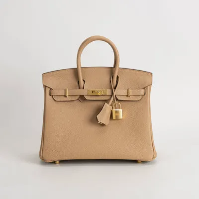 BIRKIN 25 TOGO LEATHER CHAI WITH GOLD HARDWARE (GHW) - 1