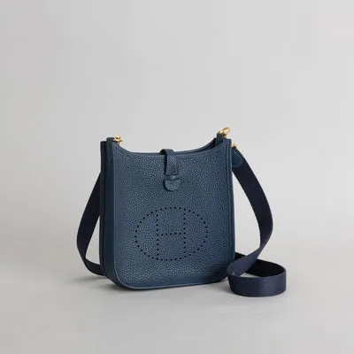 MINI EVELYNE (TPM) CLEMENCE LEATHER BLEU SAPHIRE WITH GOLD HARDWARE (GHW) - 2