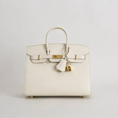BIRKIN 25 EPSOM LEATHER (SELLIER SHAPE) CRAIE WITH GOLD HARDWARE (GHW) - 1