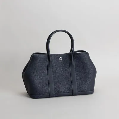 GARDEN PARTY 30 NEGONDA LEATHER BLEU NUIT WITH PALLADIUM HARDWARE (PHW) - 2