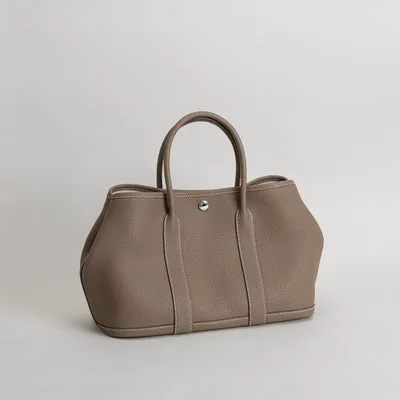 GARDEN PARTY 30 NEGONDA LEATHER ETOUPE WITH PALLADIUM HARDWARE (PHW) - 2