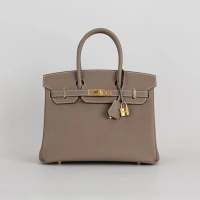 BIRKIN 30 TOGO LEATHER ETOUPE WITH GOLD HARDWARE (GHW) - 1