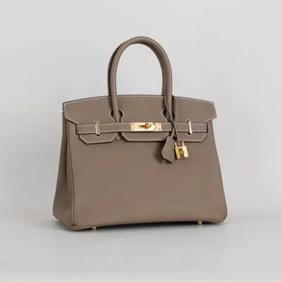 BIRKIN 30 TOGO LEATHER ETOUPE WITH GOLD HARDWARE (GHW) - 2