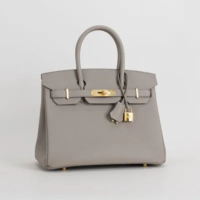 BIRKIN 30 TOGO LEATHER GRIS ASPHALTE WITH GOLD HARDWARE (GHW) - 2