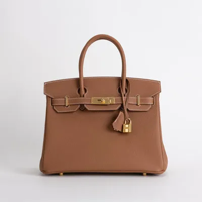 BIRKIN 30 TOGO LEATHER GOLD WITH GOLD HARDWARE (GHW) - 1