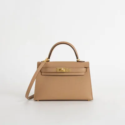 MINI KELLY II (20) EPSOM LEATHER CHAI WITH GOLD HARDWARE (GHW) - 1