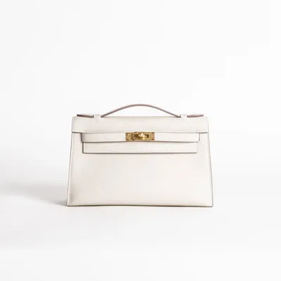 KELLY POCHETTE SWIFT LEATHER CRAIE WITH GOLD HARDWARE (GHW) - 1