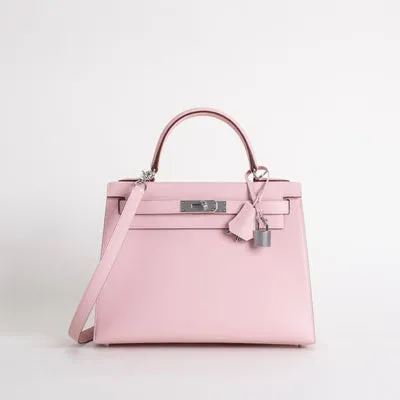KELLY 28 EPSOM LEATHER ROSE SAKURA WITH PALLADIUM HARDWARE (PHW) - 1