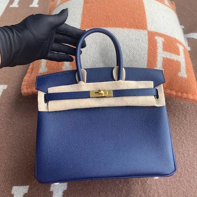 BIRKIN 25 EPSOM LEATHER BLUE SAPPHIRE WITH GOLD HARDWARE (GHW) - 1