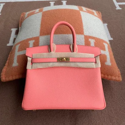 BIRKIN 25 TOGO LEATHER ROSE D'ETE WITH GOLD HARDWARE (GHW) - 1