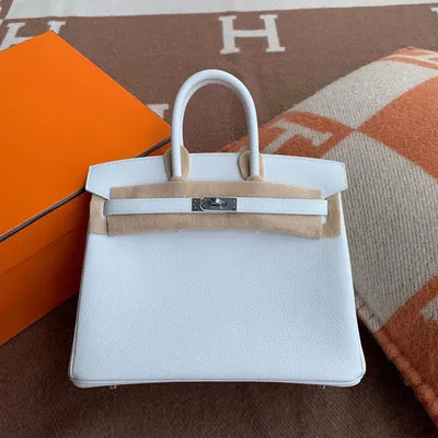 BIRKIN 25 EPSOM LEATHER BLANC (WHITE) WITH PALLADIUM HARDWARE (PHW) - 1