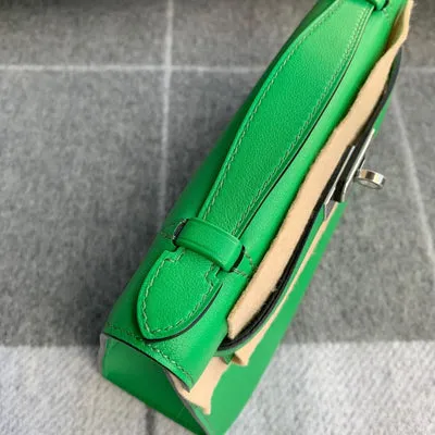 KELLY POCHETTE SWIFT LEATHER BAMBOO WITH PALLADIUM HARDWARE (PHW) - 4