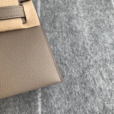 MINI KELLY II (20) EPSOM LEATHER GRIS ASPHALTE WITH PALLADIUM HARDWARE (PHW) - 3