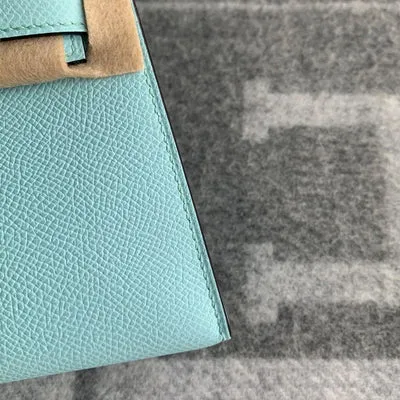 MINI KELLY II (20) EPSOM LEATHER BLEU BRUME WITH PALLADIUM HARDWARE (PHW) - 4