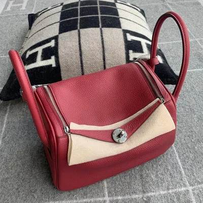 LINDY 26 CLEMENCE LEATHER ROUGE GRENAT WITH PALLADIUM HARDWARE (PHW) - 3