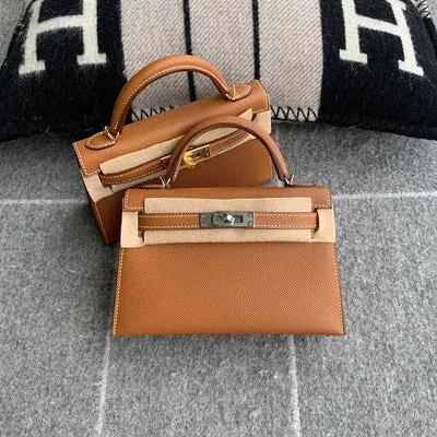 MINI KELLY II (20) EPSOM LEATHER GOLD WITH PALLADIUM HARDWARE (PHW) - 1