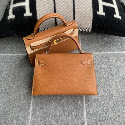 MINI KELLY II (20) EPSOM LEATHER GOLD WITH PALLADIUM HARDWARE (PHW) - 2