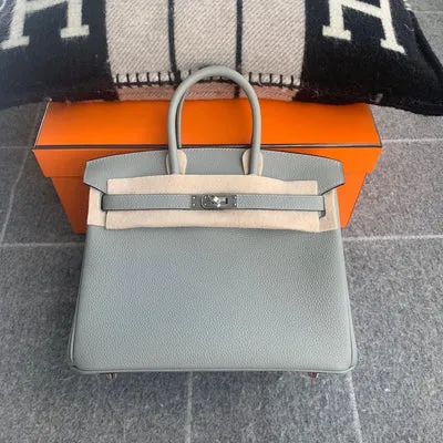 BIRKIN 25 TOGO LEATHER GRIS MOUETTE TOGO PALLADIUM HARWARE (PHW) - 1