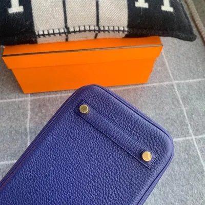 BIRKIN 25 TOGO LEATHER BLUE ENCRE WITH GOLD HARDWARE (GHW) - 5