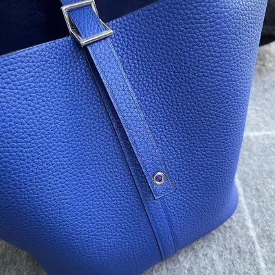 PICOTIN 22 LOCK CLEMENCE LEATHER BLEU ELECTRIQUE WITH PALLADIUM HARDWARE (PHW) - 4