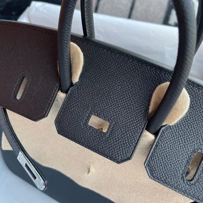 BIRKIN 25 EPSOM LEATHER NOIR (BLACK) WITH PALLADIUM HARDWARE (PHW) - 3