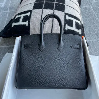 BIRKIN 25 EPSOM LEATHER NOIR (BLACK) WITH PALLADIUM HARDWARE (PHW) - 2