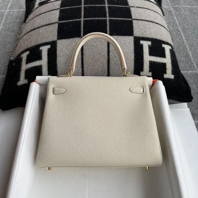 KELLY 25 TOGO LEATHER CRAIE WITH GOLD HARDWARE (GHW) - 2