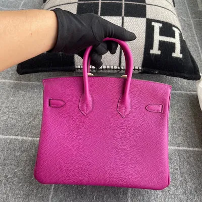 BIRKIN 25 TOGO LEATHER ROSE POURPRE EITH PALLADIUM HARDWARE (PHW) - 2