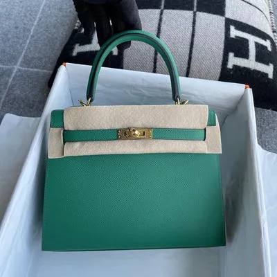 KELLY 25 EPSOM LEATHER VERT VERTIGO WITH GOLD HARDWARE (GHW) - 1