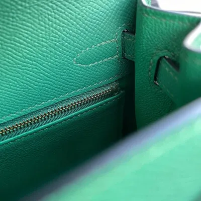 KELLY 25 EPSOM LEATHER VERT VERTIGO WITH GOLD HARDWARE (GHW) - 4